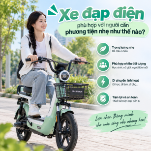 Xe đạp điện phù hợp với người cần phương tiện nhẹ như thế nào?